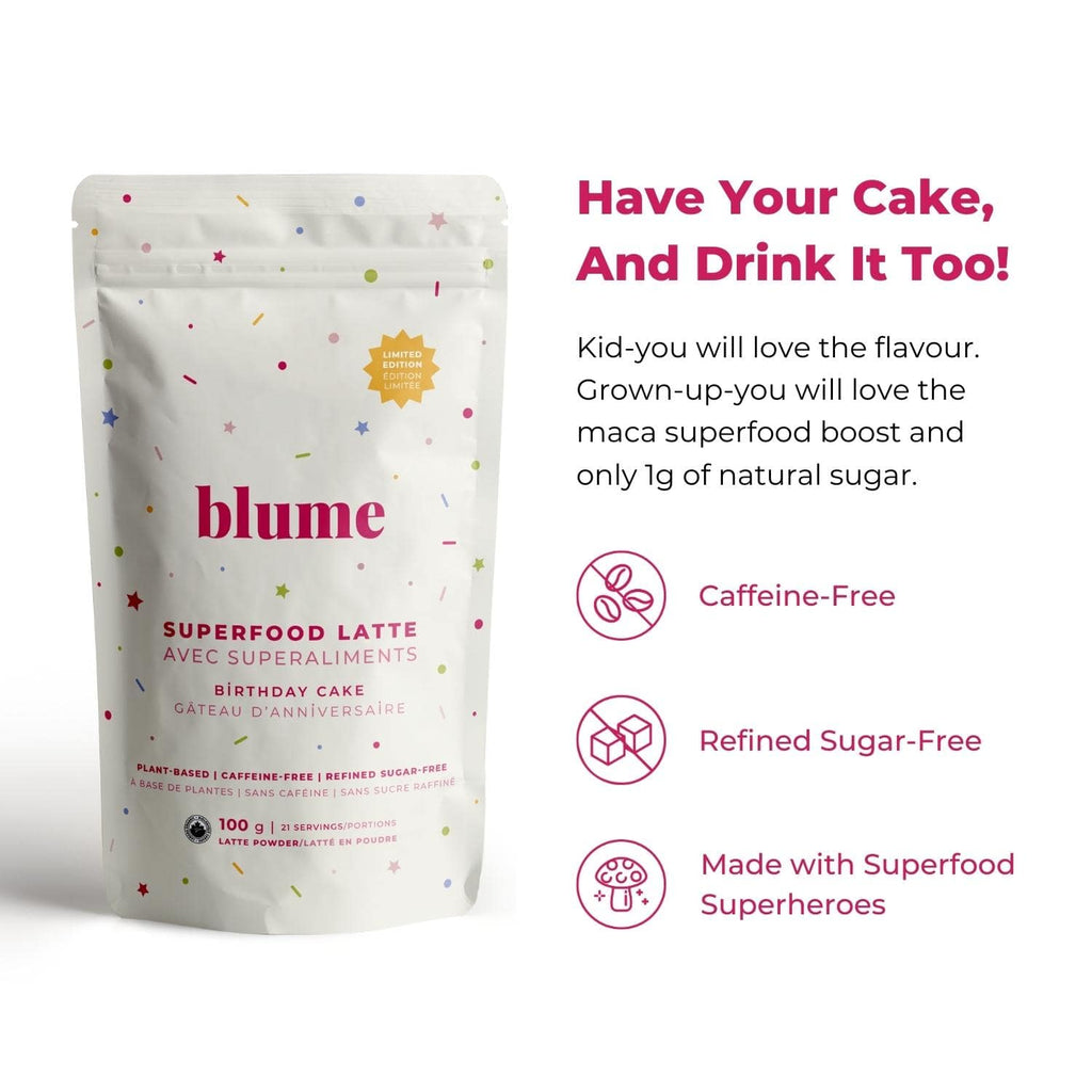 Blume - Superfood Latte Powder, Birthday Cake