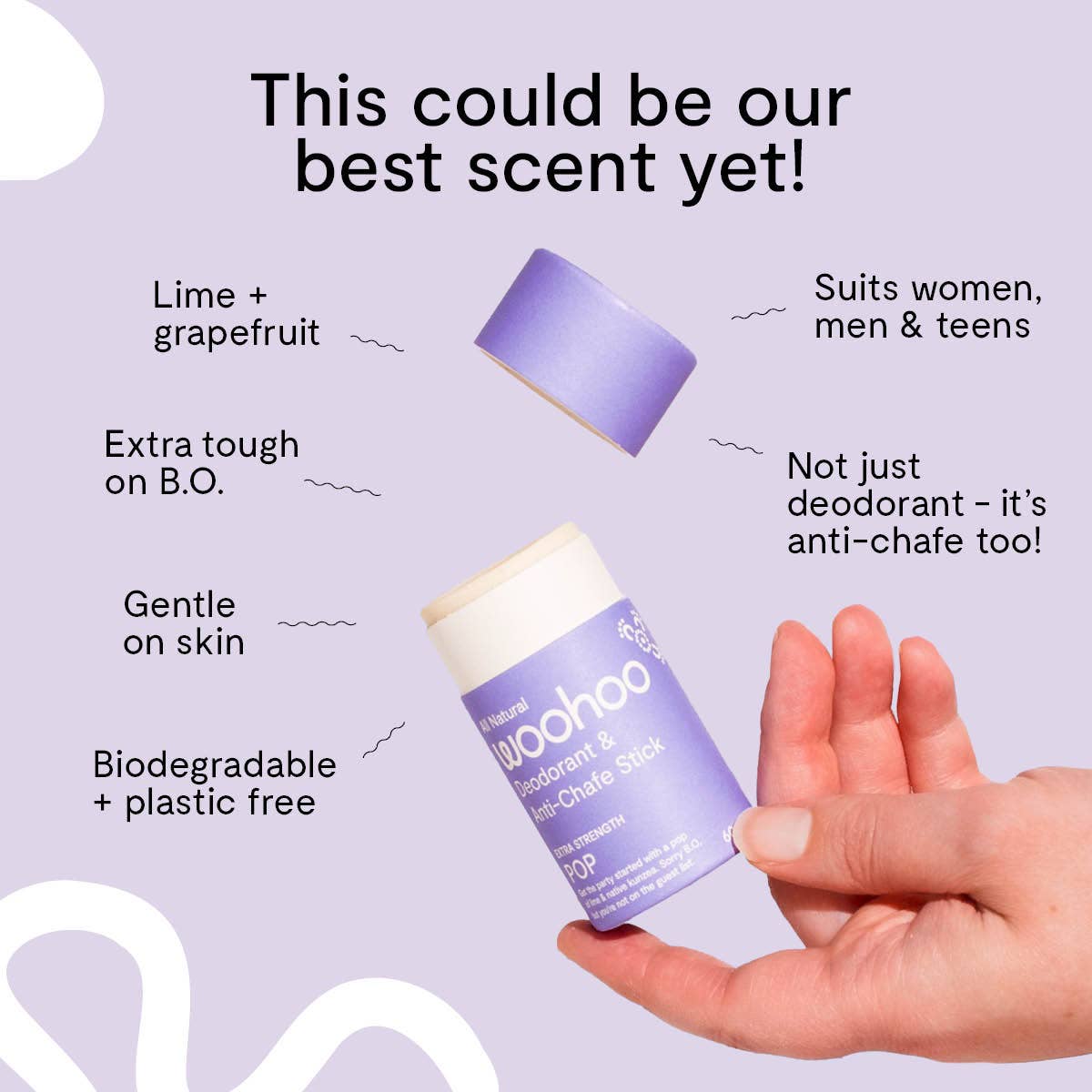 Woohoo Body - Woohoo Deodorant & Anti-Chafe Stick (Pop) 60g