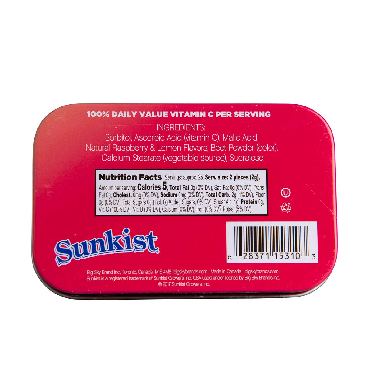 Big Sky Brands Inc. - Sunkist Sours with Vitamin C - Mixed 48ct.