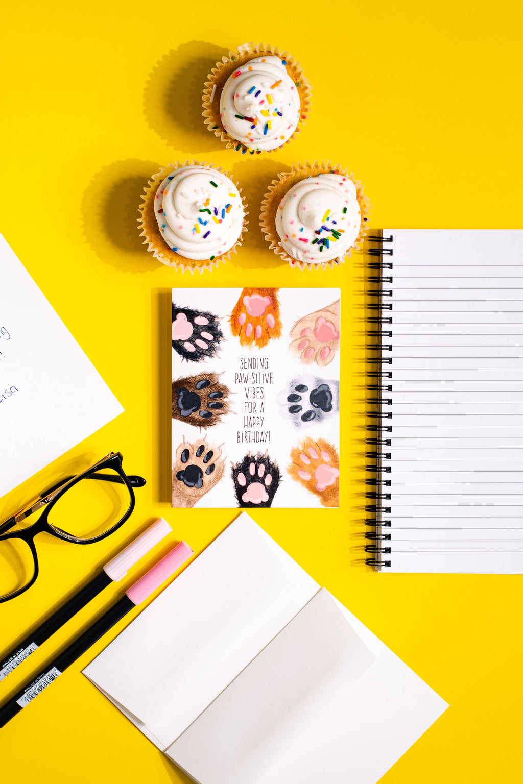 Jaybee Design - Sending Paw-sitive Vibes For A Happy Birthday- Greeting Card
