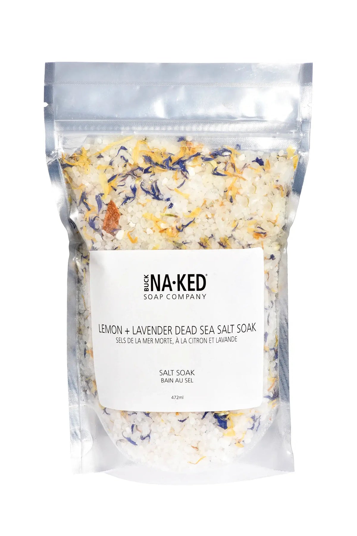 Buck Naked Soap Company - Lemon + Lavender Salt Soak - 472 ml/16 floz