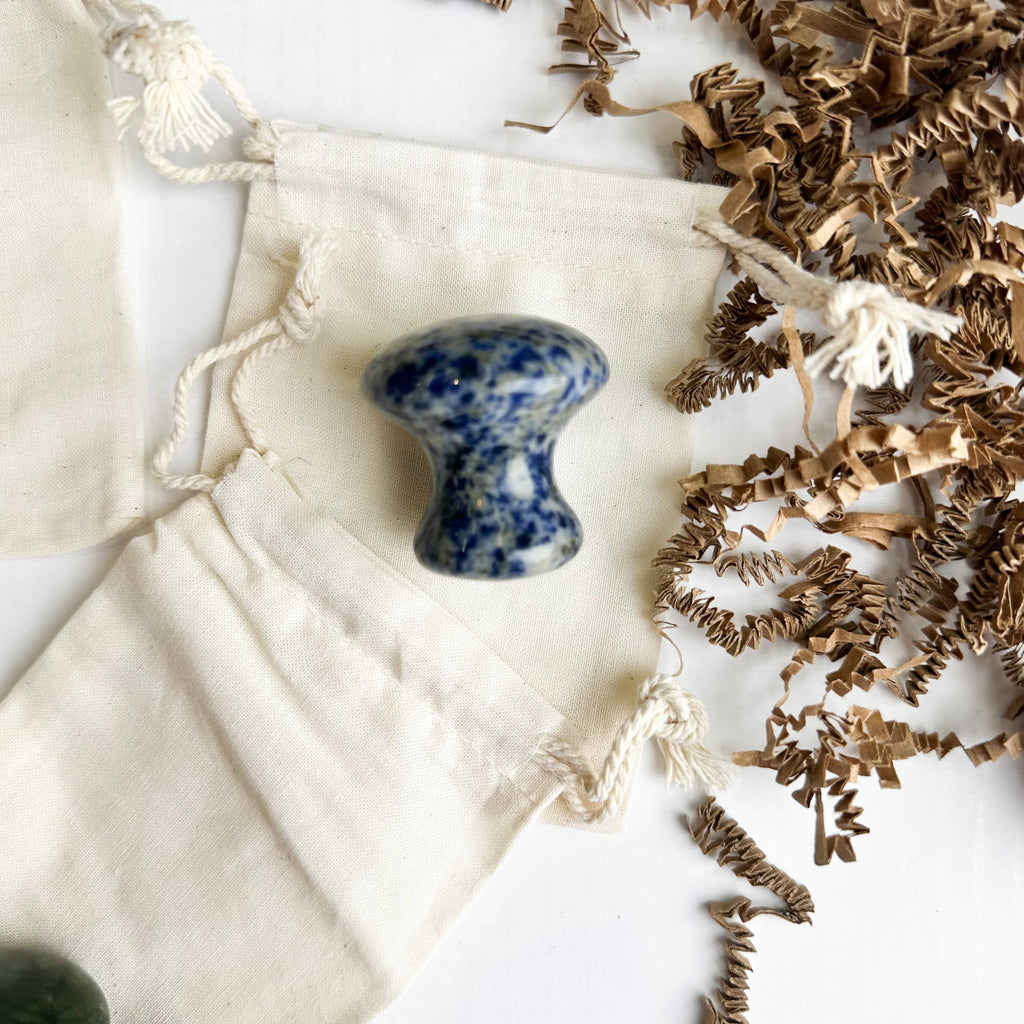 Smile Boutiques - Natural Mushroom Gua Sha Stone: Obsidian