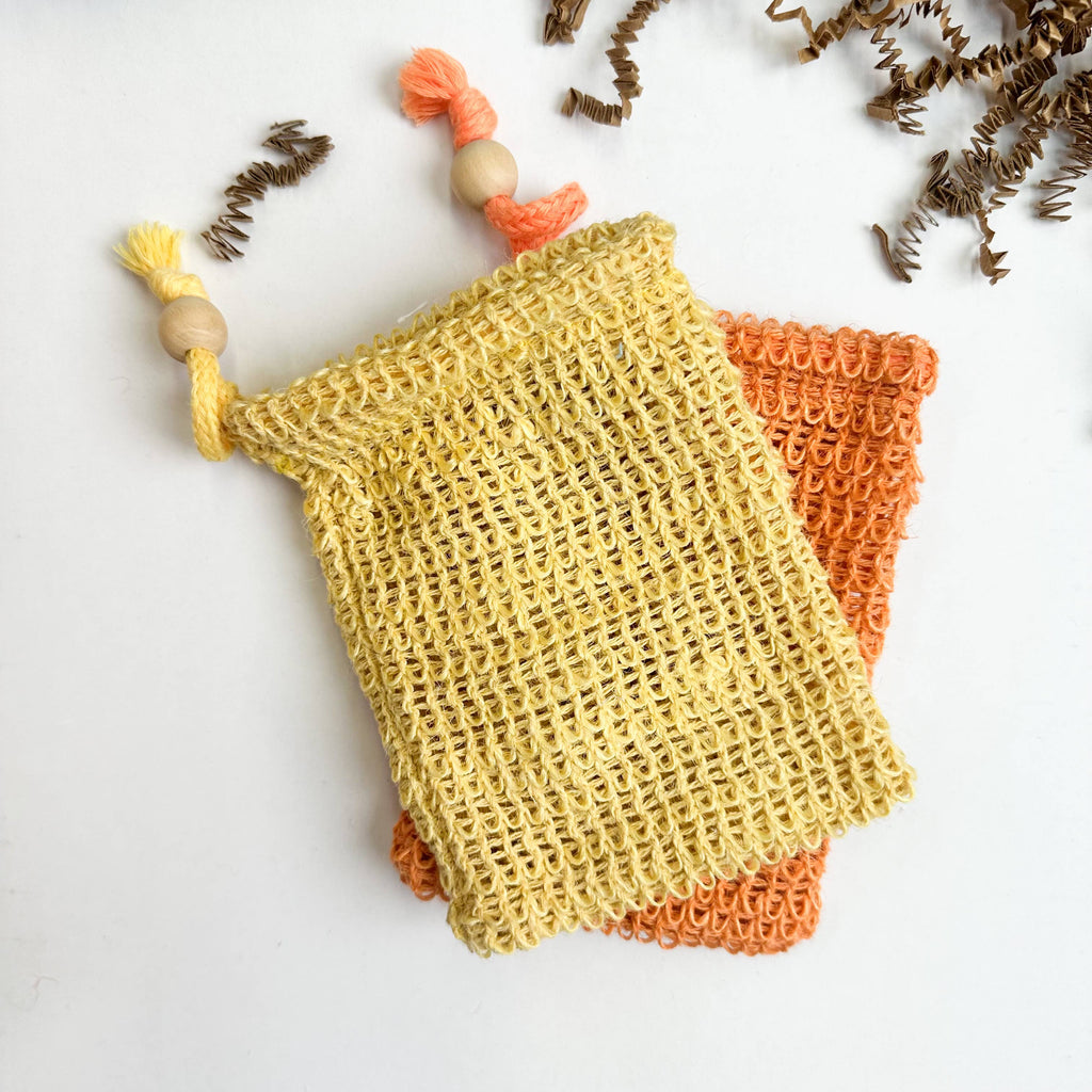 Smile Boutiques - Biodegradable Natural Sisal Soap Bags: Ivory Mesh