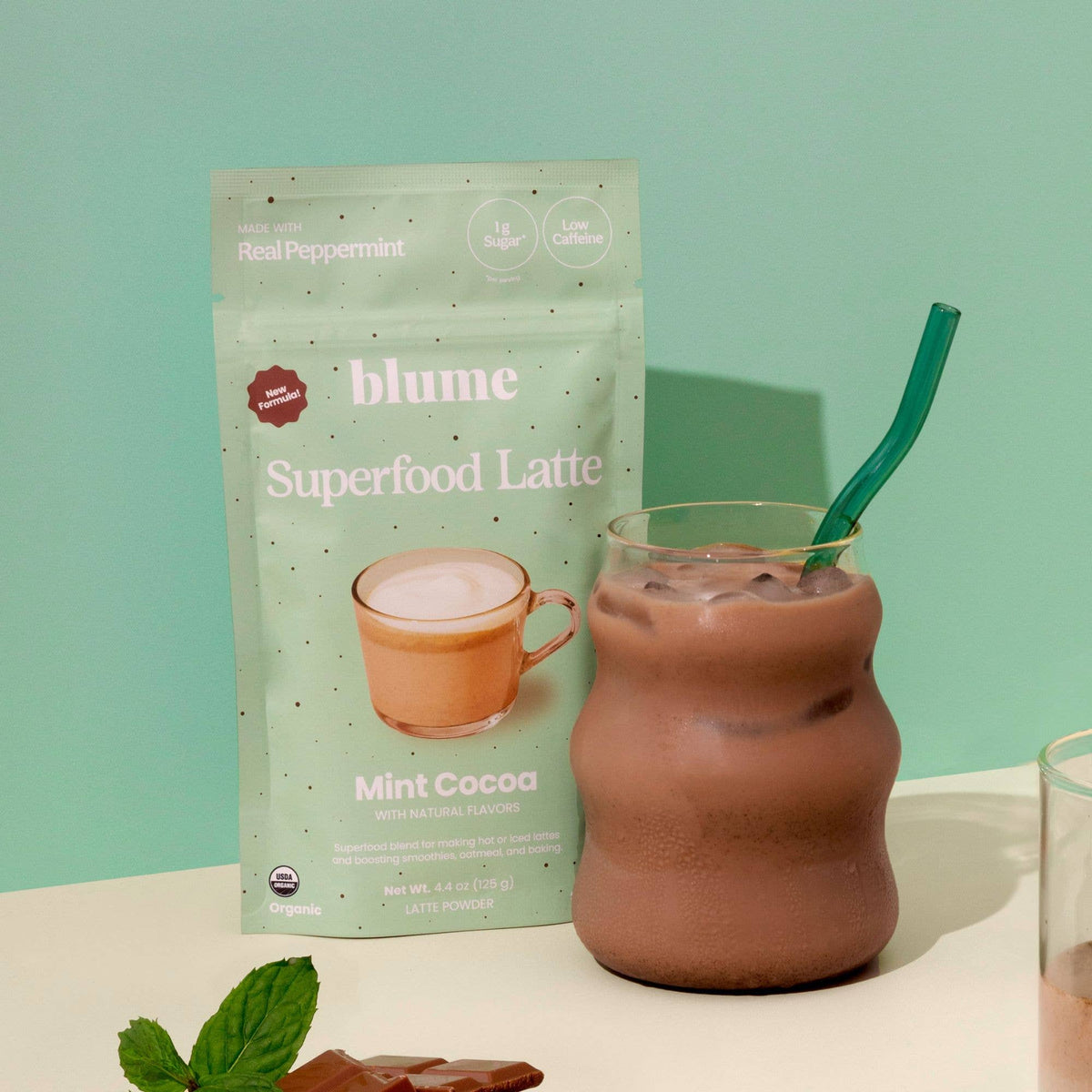 Blume - Superfood Latte Powder, Mint Cocoa Blend