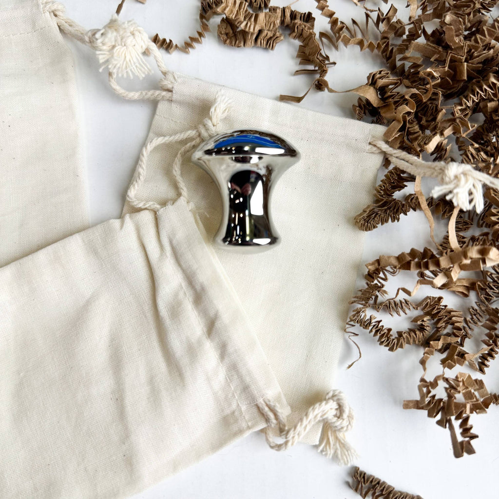 Smile Boutiques - Natural Mushroom Gua Sha Stone: Obsidian