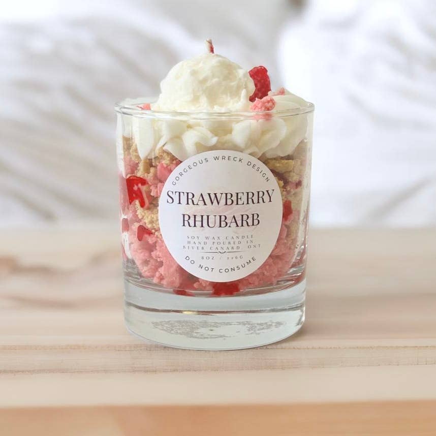 Gorgeous Wreck Design - Strawberry Rhubarb Dessert Candle 
