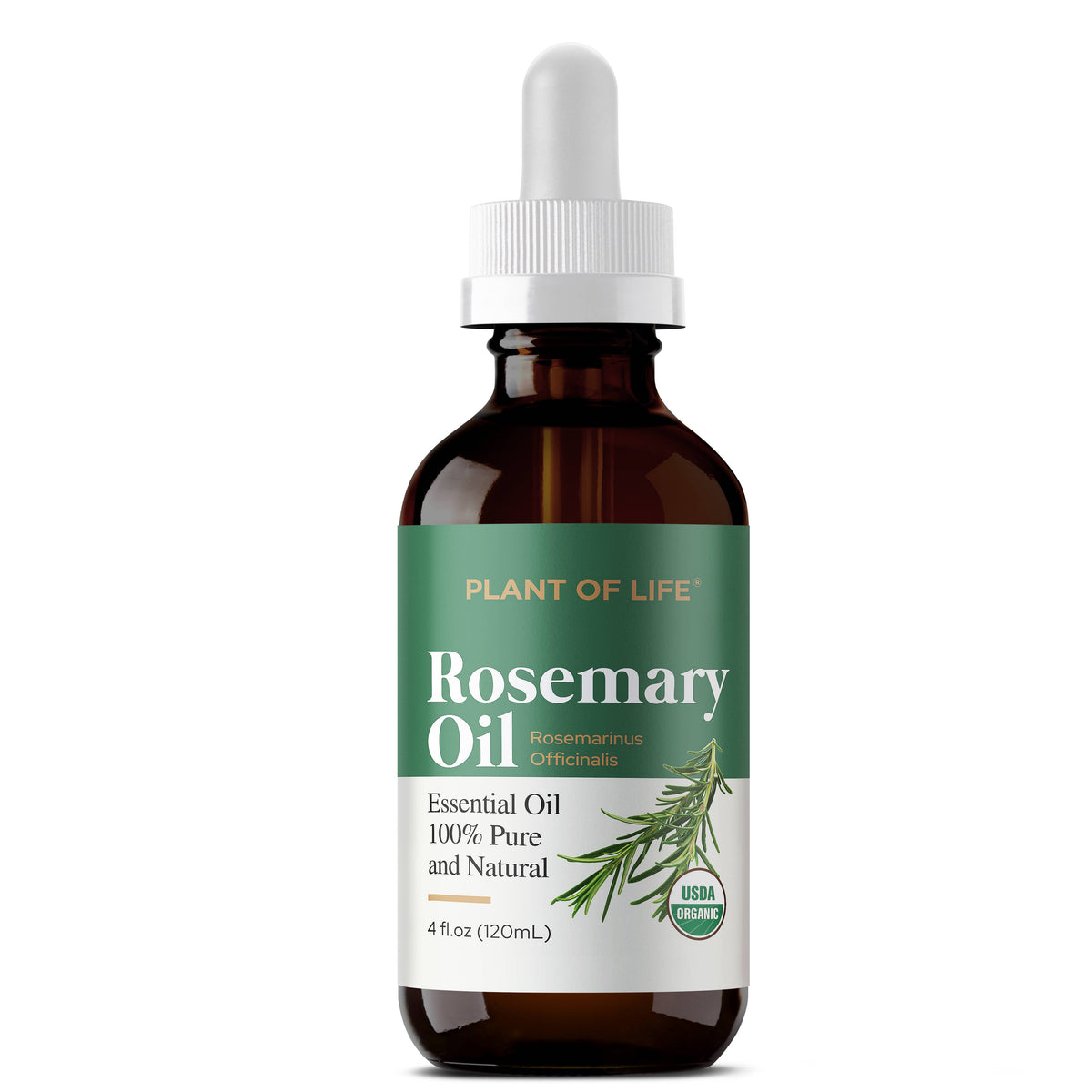 Plant of Life - Rosemary Essential Oil for Aromatherapy Hair, Skin, & Nails: 2oz