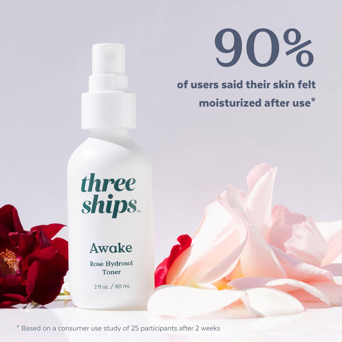 Three Ships - Awake Rose Hydrosol Toner (60mL)